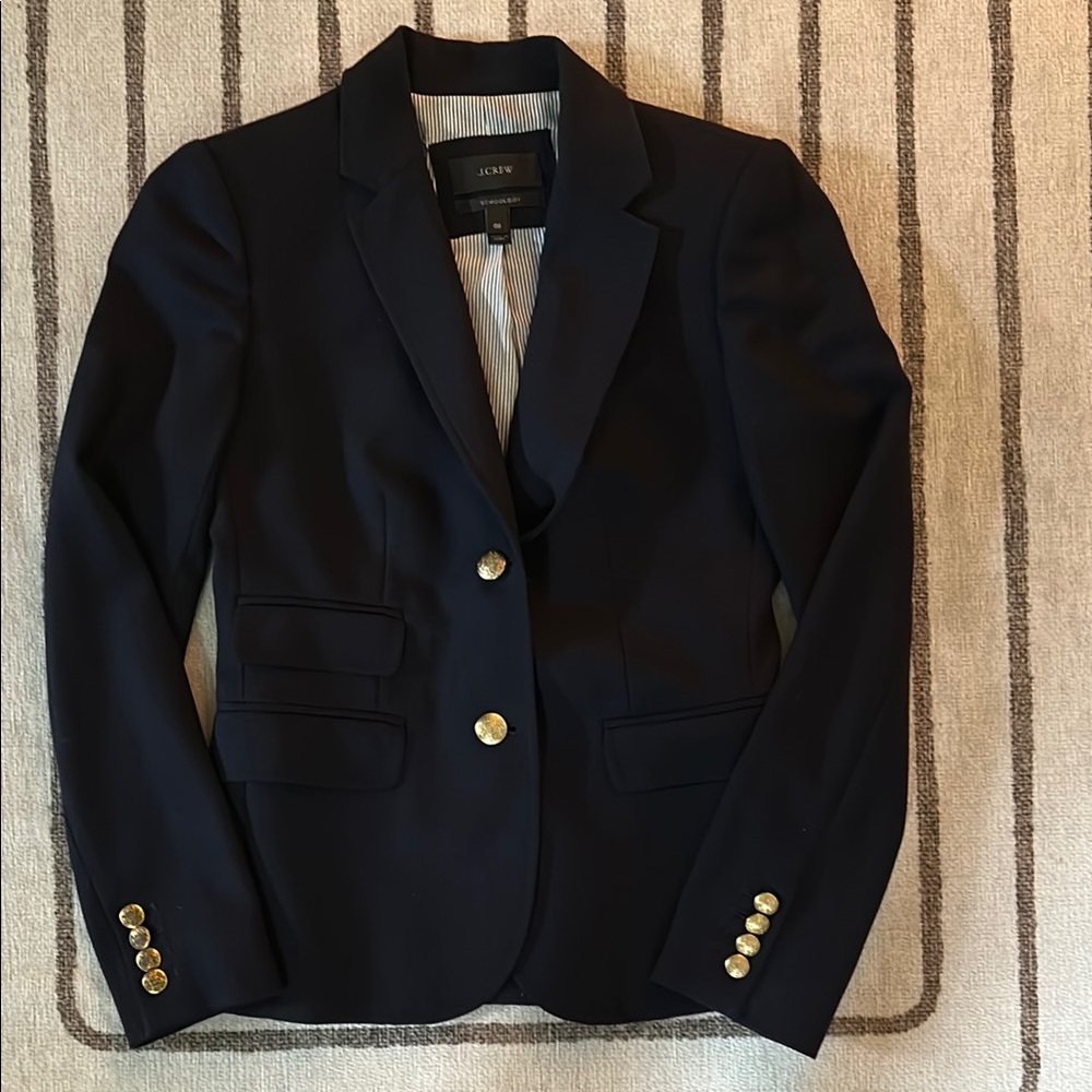 J. Crew Blue and Gold Schoolboy Blazer Tailored Fit NWOT